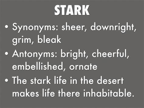 stark synonym|Stark Synonyms and Antonyms .